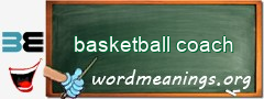 WordMeaning blackboard for basketball coach